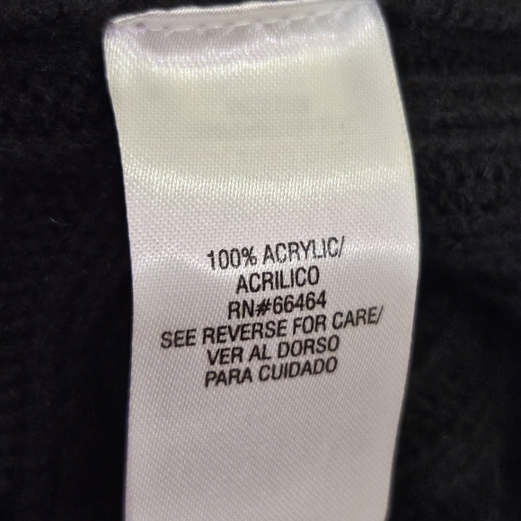 Studio One New York Black & White Cowl Neck Cable Knit Sweater Dress, Medium - Picture 15 of 16